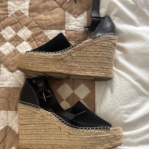 Marc Fischer Black Wedge Sandals